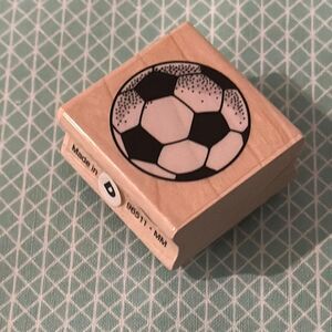 Soccer Ball Design Rubber Stamp by Inkadinkado